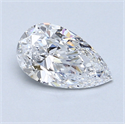 0.82 Carats, Pear Diamond with  Cut, D Color, SI2 Clarity and Certified by GIA