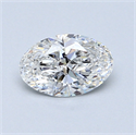 0.70 Carats, Oval Diamond with  Cut, E Color, SI1 Clarity and Certified by GIA