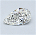 0.60 Carats, Pear Diamond with  Cut, F Color, VVS2 Clarity and Certified by GIA