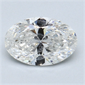 1.01 Carats, Oval Diamond with  Cut, G Color, I1 Clarity and Certified by GIA