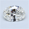 1.00 Carats, Oval Diamond with  Cut, H Color, SI2 Clarity and Certified by GIA