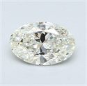 0.70 Carats, Oval Diamond with  Cut, J Color, SI1 Clarity and Certified by GIA