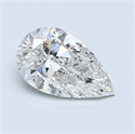 0.80 Carats, Pear Diamond with  Cut, F Color, VVS2 Clarity and Certified by GIA
