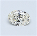 0.51 Carats, Oval Diamond with  Cut, I Color, VS2 Clarity and Certified by GIA