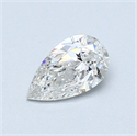 0.50 quilates, De pera Diamante , Color F, claridad I1 y certificado por GIA