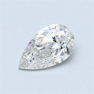 Picture of 0.50 Carats, Pear Diamond with  Cut, F Color, I1 Clarity and Certified by GIA