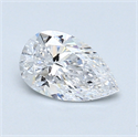 0.78 Carats, Pear Diamond with  Cut, D Color, I1 Clarity and Certified by GIA