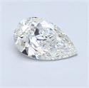 0.53 Carats, Pear Diamond with  Cut, H Color, VVS2 Clarity and Certified by GIA