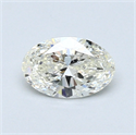 0.50 Carats, Oval Diamond with  Cut, J Color, SI1 Clarity and Certified by GIA