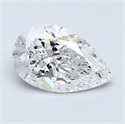 1.00 Carats, Pear Diamond with  Cut, D Color, SI2 Clarity and Certified by GIA
