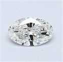 0.65 Carats, Oval Diamond with  Cut, G Color, VVS2 Clarity and Certified by GIA