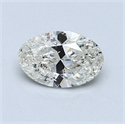0.70 Carats, Oval Diamond with  Cut, I Color, I1 Clarity and Certified by GIA