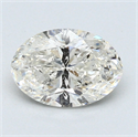 1.03 Carats, Oval Diamond with  Cut, J Color, I1 Clarity and Certified by GIA