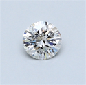 0.40 Carats, Round Diamond with Excellent Cut, J Color, I1 Clarity and Certified by GIA