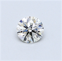 0.40 Carats, Round Diamond with Excellent Cut, J Color, SI1 Clarity and Certified by GIA