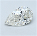 1.52 Carats, Pear Diamond with  Cut, H Color, I1 Clarity and Certified by GIA