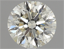 0.80 Carats, Round Diamond with Excellent Cut, K Color, SI1 Clarity and Certified by GIA