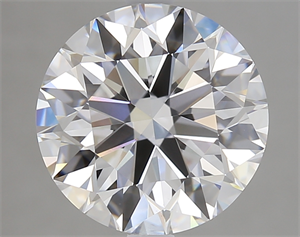 Picture of Lab Created Diamond 4.09 Carats, Round with Excellent Cut, D Color, VS1 Clarity and Certified by GIA
