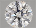 Lab Created Diamond 3.06 Carats, Round with Excellent Cut, E Color, VVS1 Clarity and Certified by GIA