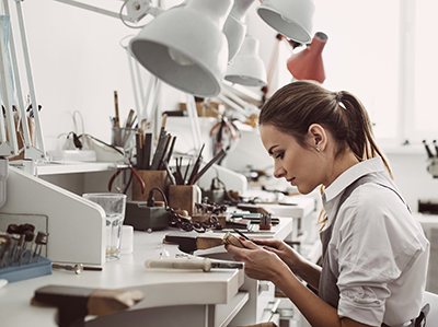 Low profile engagement rings goldsmith at work