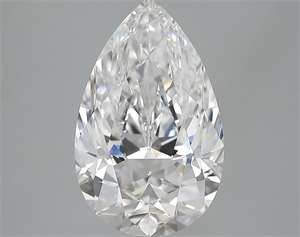Picture of 5.01 Carats, Pear Diamond with  Cut, E Color, IF Clarity and Certified by GIA