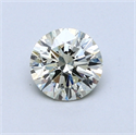 0.70 Carats, Round Diamond with Excellent Cut, J Color, SI1 Clarity and Certified by EGL