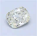 0.70 Carats, Cushion Diamond with  Cut, M Color, SI1 Clarity and Certified by GIA