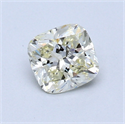 0.57 Carats, Cushion Diamond with  Cut, N Color, VVS1 Clarity and Certified by GIA