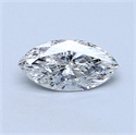 0.54 Carats, Marquise Diamond with  Cut, G Color, I1 Clarity and Certified by GIA