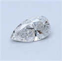 0.56 Carats, Pear Diamond with  Cut, F Color, I2 Clarity and Certified by GIA