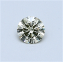 0.34 Carats, Round Diamond with Very Good Cut, J Color, VVS2 Clarity and Certified by EGL