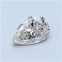 0.68 Carats, Pear Diamond with  Cut, K Color, I2 Clarity and Certified by GIA