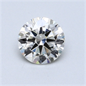 0.70 Carats, Round Diamond with Excellent Cut, J Color, SI1 Clarity and Certified by GIA