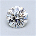 0.80 Carats, Round Diamond with Excellent Cut, H Color, SI1 Clarity and Certified by GIA