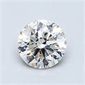 0.92 Carats, Round Diamond with Excellent Cut, F Color, SI2 Clarity and Certified by EGL