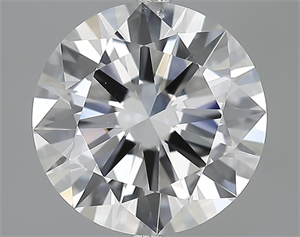 Picture of 2.68 Carats, Round Diamond with Excellent Cut, D Color, VVS2 Clarity and Certified by GIA