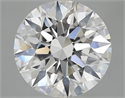 5.16 Carats, Round Diamond with Excellent Cut, D Color, VVS2 Clarity and Certified by GIA