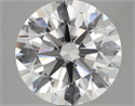 5.28 Carats, Round Diamond with Excellent Cut, D Color, VS2 Clarity and Certified by GIA