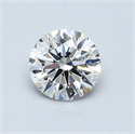 0.70 Carats, Round Diamond with Excellent Cut, H Color, SI2 Clarity and Certified by GIA