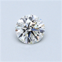 0.49 Carats, Round Diamond with Excellent Cut, G Color, SI2 Clarity and Certified by GIA