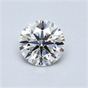 0.49 Carats, Round Diamond with Excellent Cut, J Color, VS1 Clarity and Certified by GIA