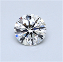 0.60 Carats, Round Diamond with Excellent Cut, H Color, VS2 Clarity and Certified by GIA