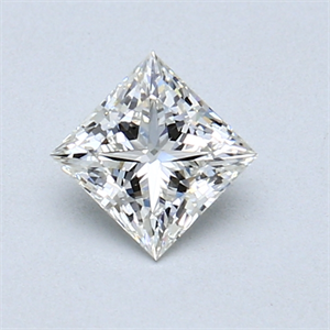 Picture of 0.51 Carats, Princess Diamond with  Cut, I Color, VS1 Clarity and Certified by GIA