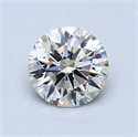 0.70 Carats, Round Diamond with Excellent Cut, K Color, SI1 Clarity and Certified by GIA
