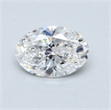 0.70 Carats, Oval Diamond with  Cut, D Color, VS2 Clarity and Certified by GIA
