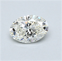 0.60 Carats, Oval Diamond with  Cut, J Color, SI1 Clarity and Certified by GIA