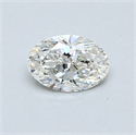0.51 Carats, Oval Diamond with  Cut, I Color, VS2 Clarity and Certified by GIA