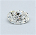 0.50 Carats, Oval Diamond with  Cut, H Color, SI1 Clarity and Certified by GIA