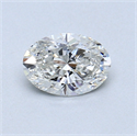 0.53 Carats, Oval Diamond with  Cut, G Color, SI1 Clarity and Certified by GIA
