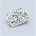 0.70 Carats, Radiant Diamond with  Cut, H Color, VS1 Clarity and Certified by GIA